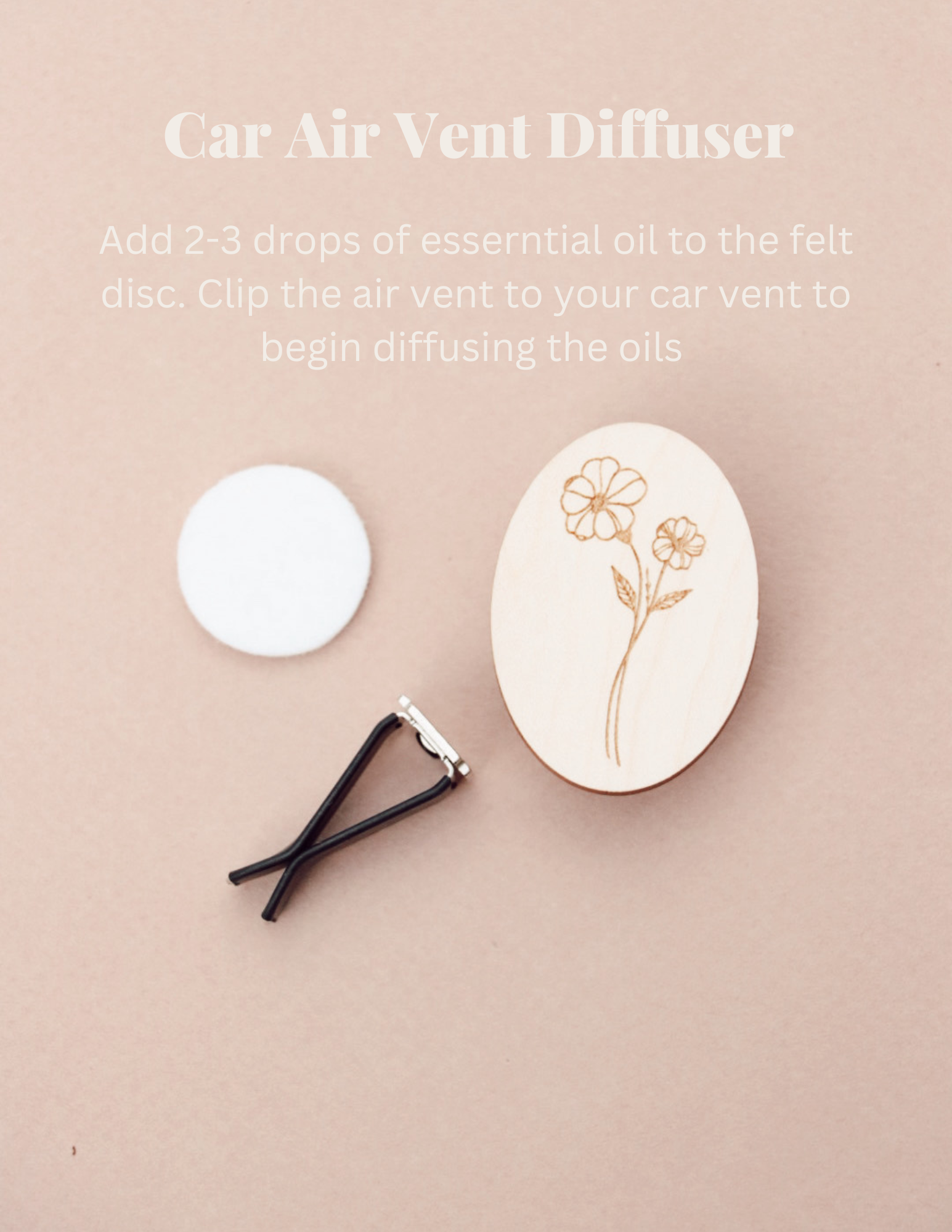 January Birth Flower - Air Vent Car Diffuser
