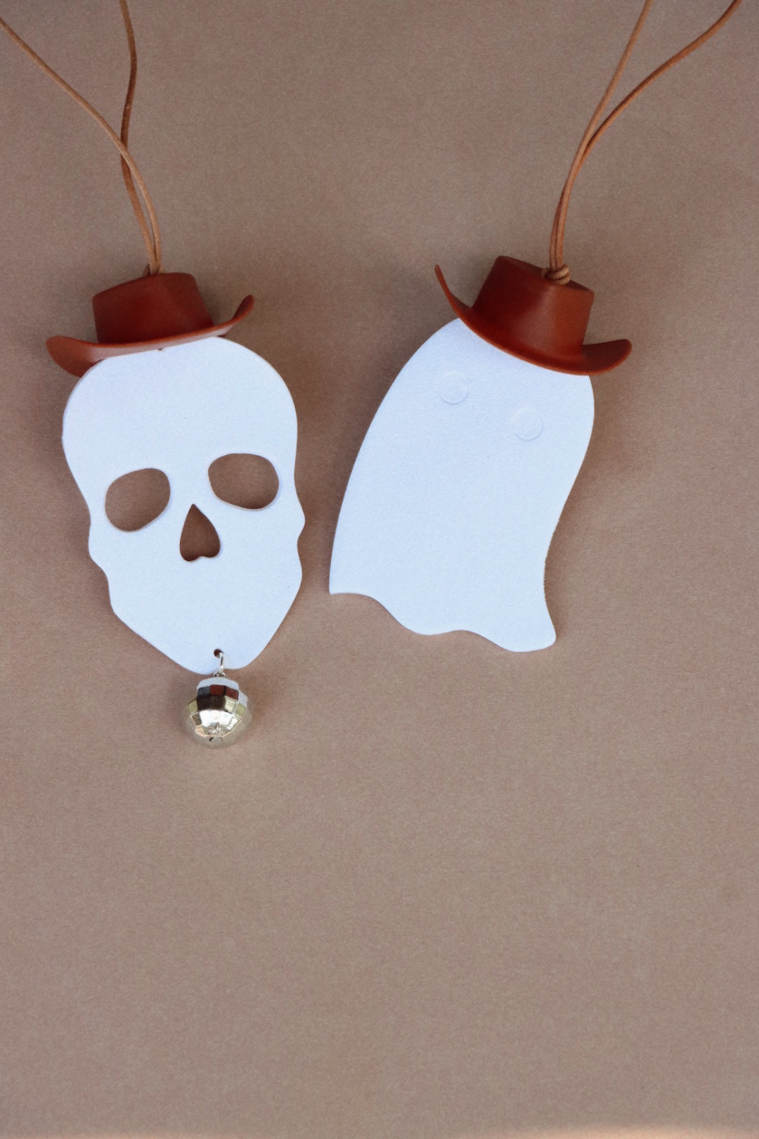 Cowboy Skull Disco Ball Car Charm