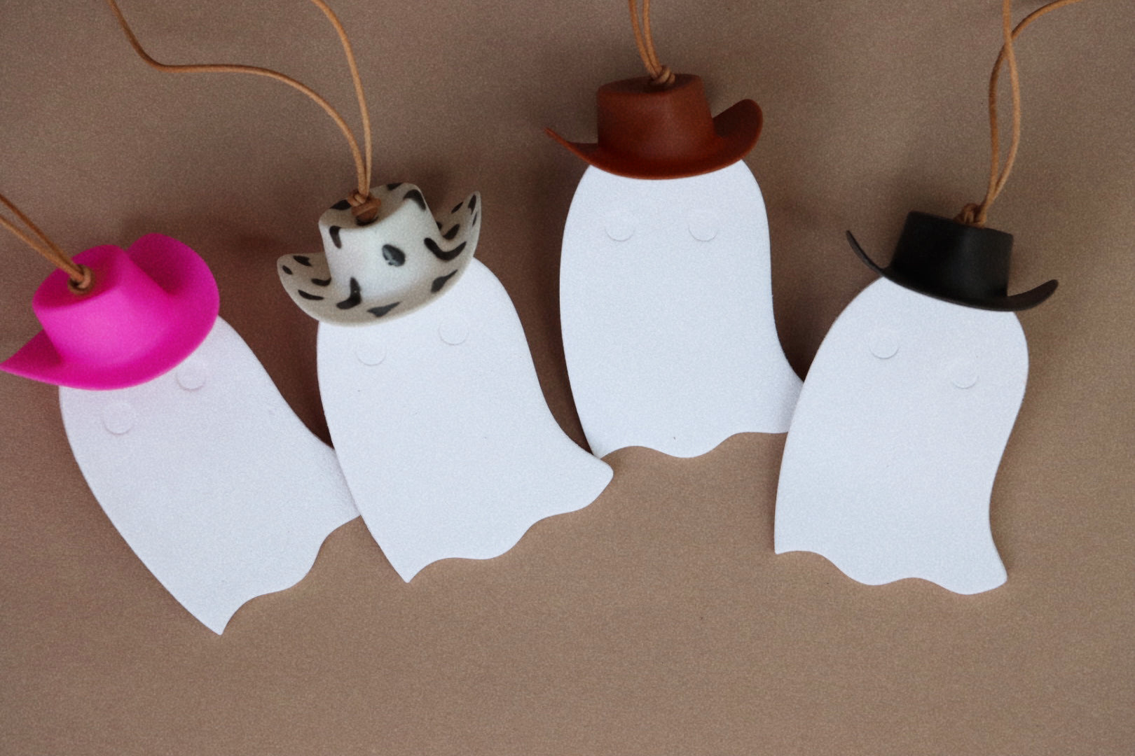 Cowboy Hat Ghost Car Charm