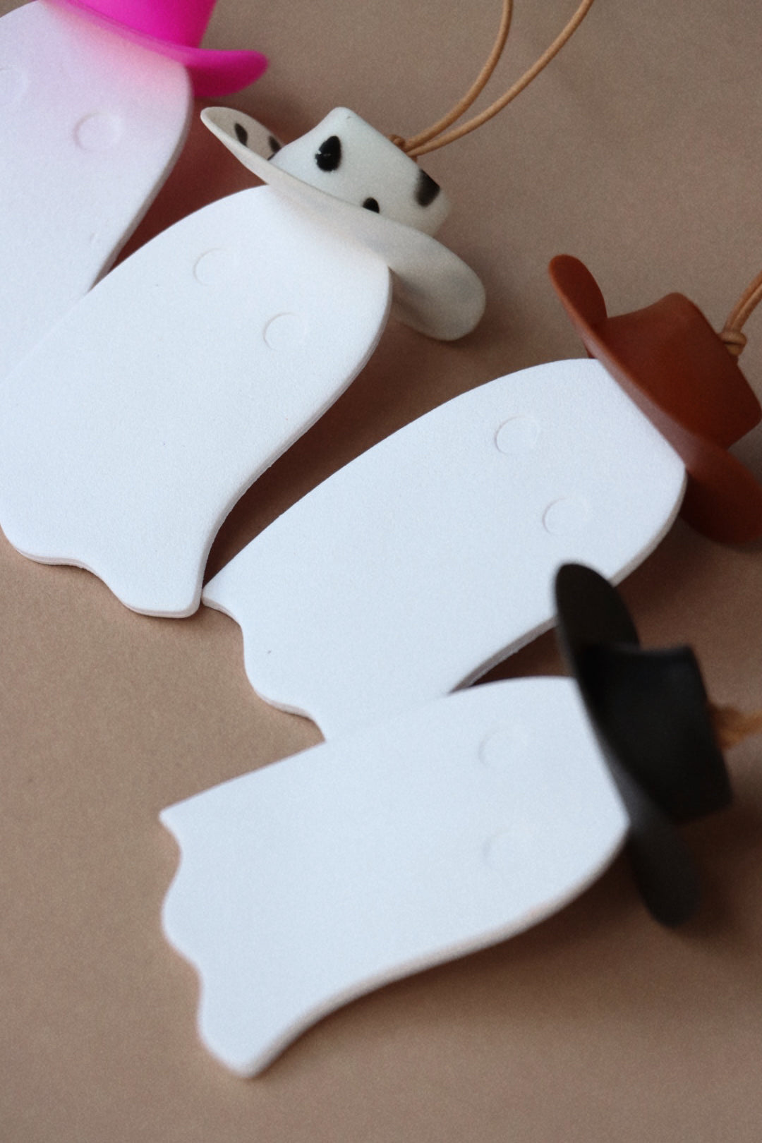 Cowboy Hat Ghost Car Charm