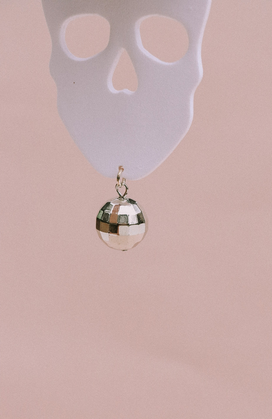 Cowboy Skull Disco Ball Car Charm