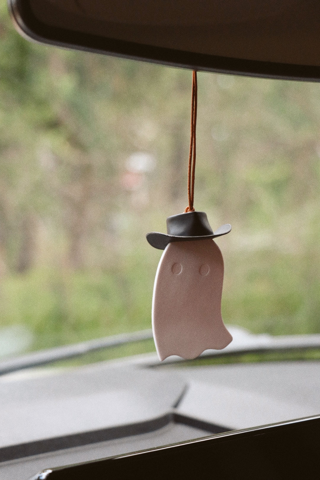 Cowboy Hat Ghost Car Charm