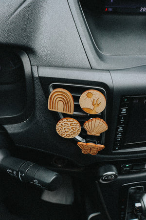 Cheetah Wood Essential Oil Car Air Vent Diffuser