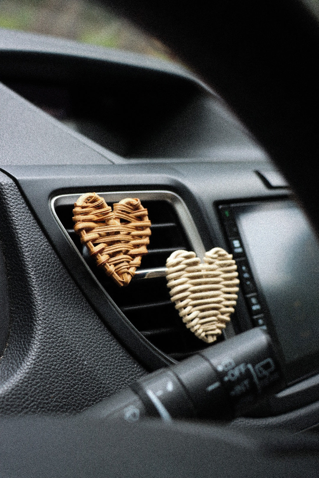 Rattan Heart Car Air Vent Diffuser