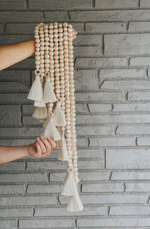 Boho Beaded Tassel Garland