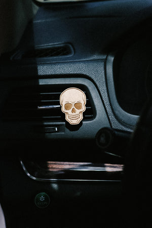 Skull Wood Essential Oil Air Vent Diffuser (Halloween)