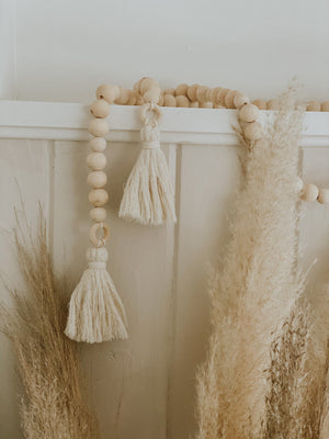 Boho Beaded Tassel Garland