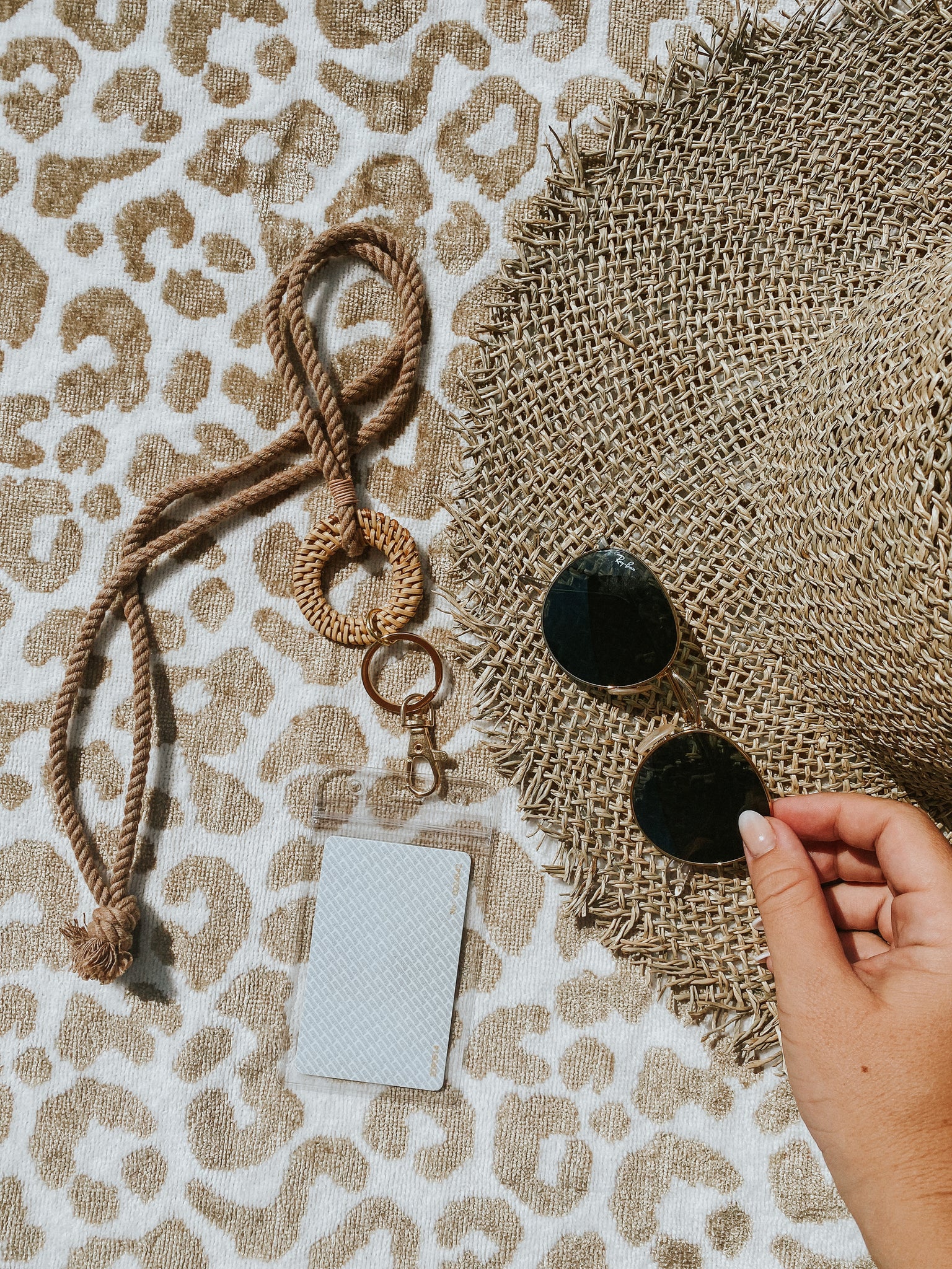 NEW COLORS Rattan Keychain Lanyards