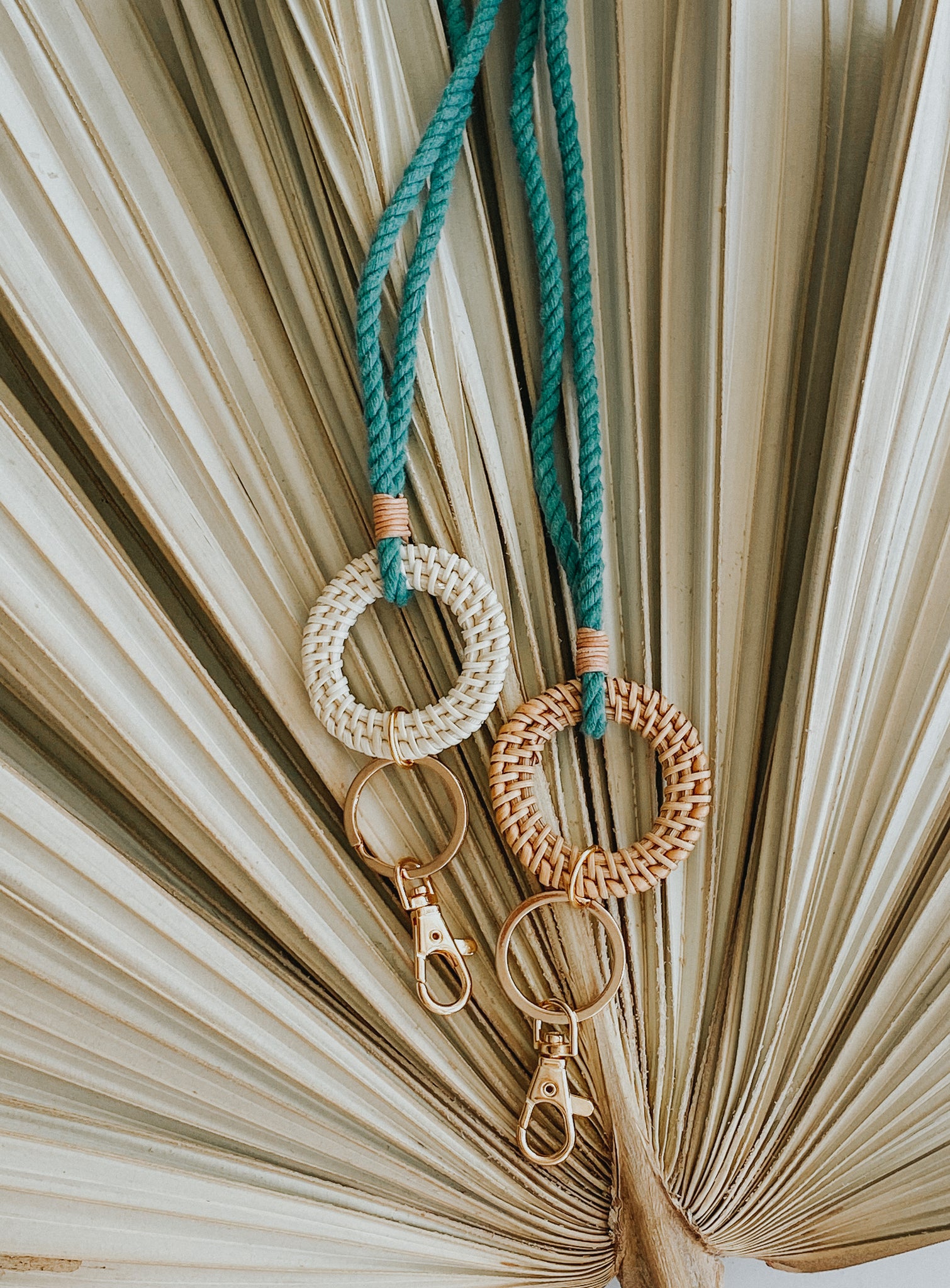 NEW COLORS Rattan Keychain Lanyards